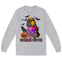 Moon Dust Horror Coffee Long Sleeve Tee - FaDigitalArtStudio