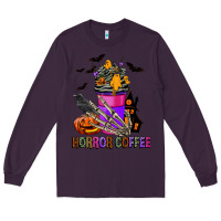Plum Horror Coffee Long Sleeve Tee - FaDigitalArtStudio