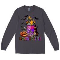 Smoke Horror Coffee Long Sleeve Tee - FaDigitalArtStudio