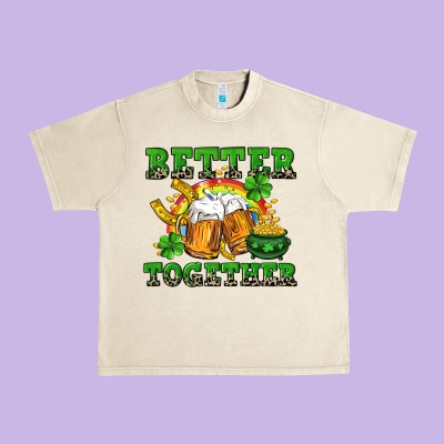 Better Together St. Patrick's Day Urban Heavy Tee Designed By Cowgirlartshop