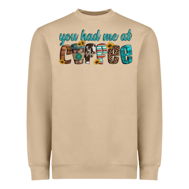 You Had Me At Coffee Heavyweight Sweatshirt by Artiststas | Teevron