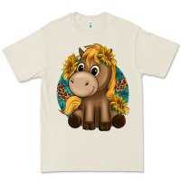 Bone cute baby horse amd sunflowers Premium Tee - texasbilliewilder