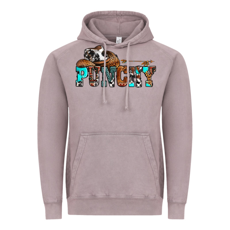 Western Cowboy Hat Punchy Vintage Hoodie by OliviaCreatesArt | Teevron