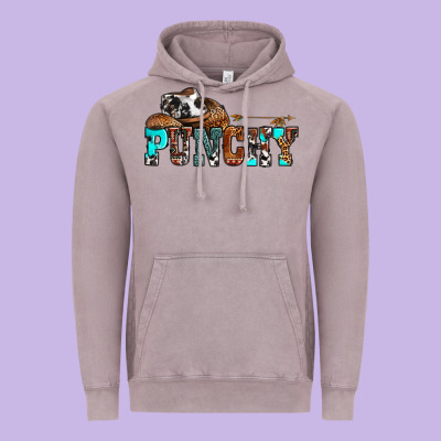 Western Cowboy Hat Punchy Vintage Hoodie Designed By Oliviacreatesart