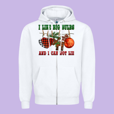 I Like Big Bulbs And I Can Not Lie Zipper Hoodie Designed By Barkaloodesign