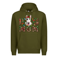 Army Green Christmas Dog Mom Bull Terrier Premium Hoodie - RanaPortraitStore