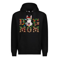 Black Christmas Dog Mom Bull Terrier Premium Hoodie - RanaPortraitStore