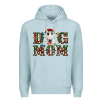 Blue Mist Christmas Dog Mom Bull Terrier Premium Hoodie - RanaPortraitStore