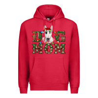 Cardinal Christmas Dog Mom Bull Terrier Premium Hoodie - RanaPortraitStore