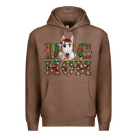 Chestnut Christmas Dog Mom Bull Terrier Premium Hoodie - RanaPortraitStore