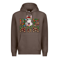 Coffee Christmas Dog Mom Bull Terrier Premium Hoodie - RanaPortraitStore