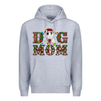 Heather Grey Christmas Dog Mom Bull Terrier Premium Hoodie - RanaPortraitStore