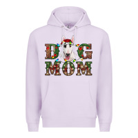 Lilac Christmas Dog Mom Bull Terrier Premium Hoodie - RanaPortraitStore