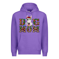 Purple Christmas Dog Mom Bull Terrier Premium Hoodie - RanaPortraitStore