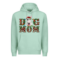 Seafoam Christmas Dog Mom Bull Terrier Premium Hoodie - RanaPortraitStore