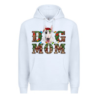 White Christmas Dog Mom Bull Terrier Premium Hoodie - RanaPortraitStore