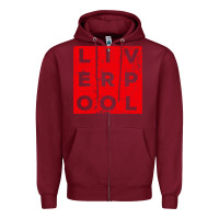 Burgundy Cool Retro Grunge Vintage look Liverpool shirt gift , best gift, costu Zipper Hoodie - maiPhamDesign