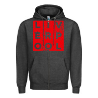 Charcoal Heather Cool Retro Grunge Vintage look Liverpool shirt gift , best gift, costu Zipper Hoodie - maiPhamDesign