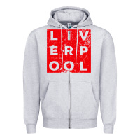 Heather Grey Cool Retro Grunge Vintage look Liverpool shirt gift , best gift, costu Zipper Hoodie - maiPhamDesign