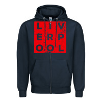 Navy Cool Retro Grunge Vintage look Liverpool shirt gift , best gift, costu Zipper Hoodie - maiPhamDesign