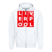 White Cool Retro Grunge Vintage look Liverpool shirt gift , best gift, costu Zipper Hoodie - maiPhamDesign
