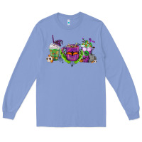 Colony Blue Halloween Coffee Cups Long Sleeve Tee - FaDigitalArtStudio