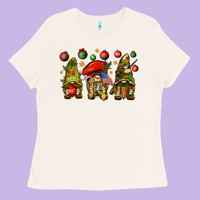 Christmas Army Gnomes 4th Of July Ladies Tee Designed By Howdyjamesfarm