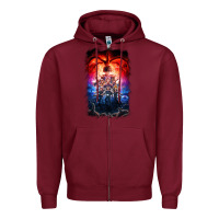 Burgundy Things Eleven Days Stranger Zipper Hoodie - maiPhamDesign