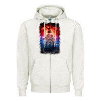 Oatmeal Heather Things Eleven Days Stranger Zipper Hoodie - maiPhamDesign