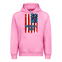 Fuchsia Pink baseball dad american flag Urban Hoodie - JahusDesignShop
