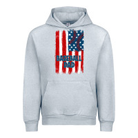 Heather Grey baseball dad american flag Urban Hoodie - JahusDesignShop