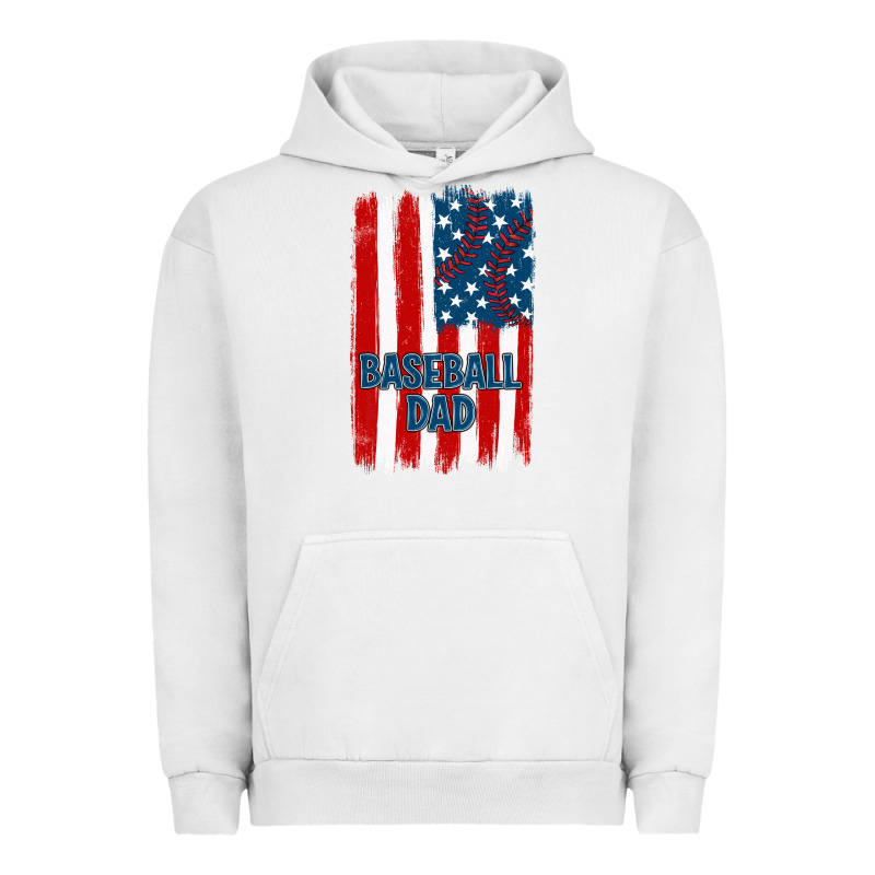 Baseball Dad American Flag Urban Hoodie by JahusDesignShop | Teevron