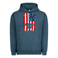 Pigment Midnight Navy baseball dad american flag Urban Hoodie - JahusDesignShop