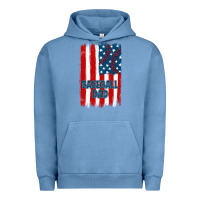 Pigment Pebble Blue baseball dad american flag Urban Hoodie - JahusDesignShop