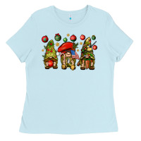 Baby Blue Christmas Army Gnomes 4th of july Ladies Tee - HowdyJamesFarm