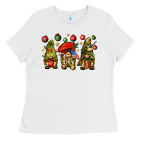 White Christmas Army Gnomes 4th of july Ladies Tee - HowdyJamesFarm
