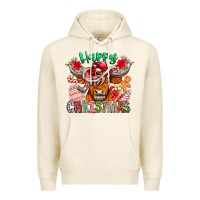 Tofu Happy Christmas Cow Premium Hoodie - CowhideDigitalArt