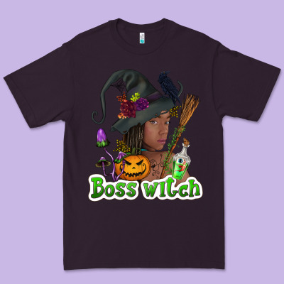Boss Witch Afro Premium Tee Designed By Nancycooperartshop