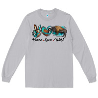 Moon Dust peace love west bison Long Sleeve Tee - RanaPortraitStore