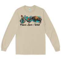 Mushroom peace love west bison Long Sleeve Tee - RanaPortraitStore
