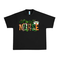 Black One lucky Nurse with elements St. Patricks Day Urban Heavy Tee - HowdyJamesFarm