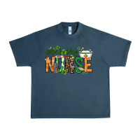 Midnight Navy One lucky Nurse with elements St. Patricks Day Urban Heavy Tee - HowdyJamesFarm