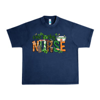 Navy One lucky Nurse with elements St. Patricks Day Urban Heavy Tee - HowdyJamesFarm
