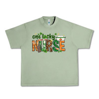Oil Green One lucky Nurse with elements St. Patricks Day Urban Heavy Tee - HowdyJamesFarm