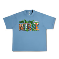Pebble Blue One lucky Nurse with elements St. Patricks Day Urban Heavy Tee - HowdyJamesFarm