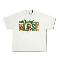 Pistachio One lucky Nurse with elements St. Patricks Day Urban Heavy Tee - HowdyJamesFarm