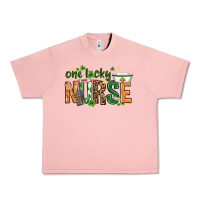 Salmon One lucky Nurse with elements St. Patricks Day Urban Heavy Tee - HowdyJamesFarm