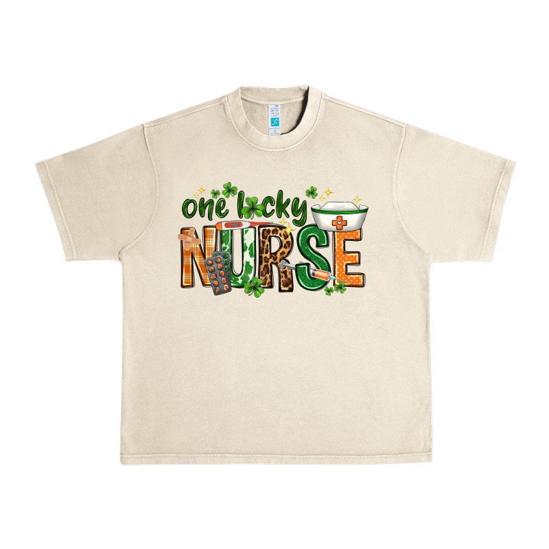 One Lucky Nurse With Elements St. Patricks Day Urban Heavy Tee by HowdyJamesFarm | Teevron