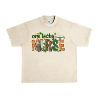 Sandshell One lucky Nurse with elements St. Patricks Day Urban Heavy Tee - HowdyJamesFarm