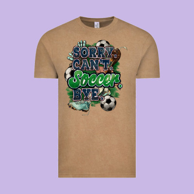 Sorry Can't Soccer Bye Vintage Tee Designed By Howdyjamesfarm
